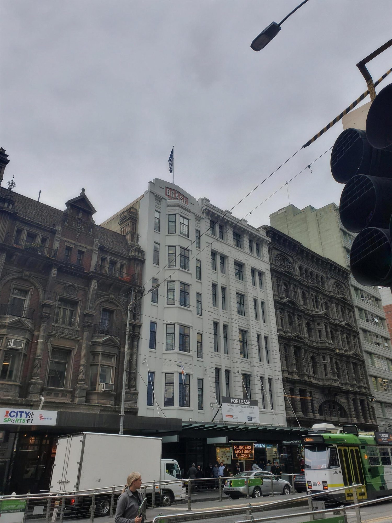 Heritage shopfronts along Elizabeth Street, Melbourne